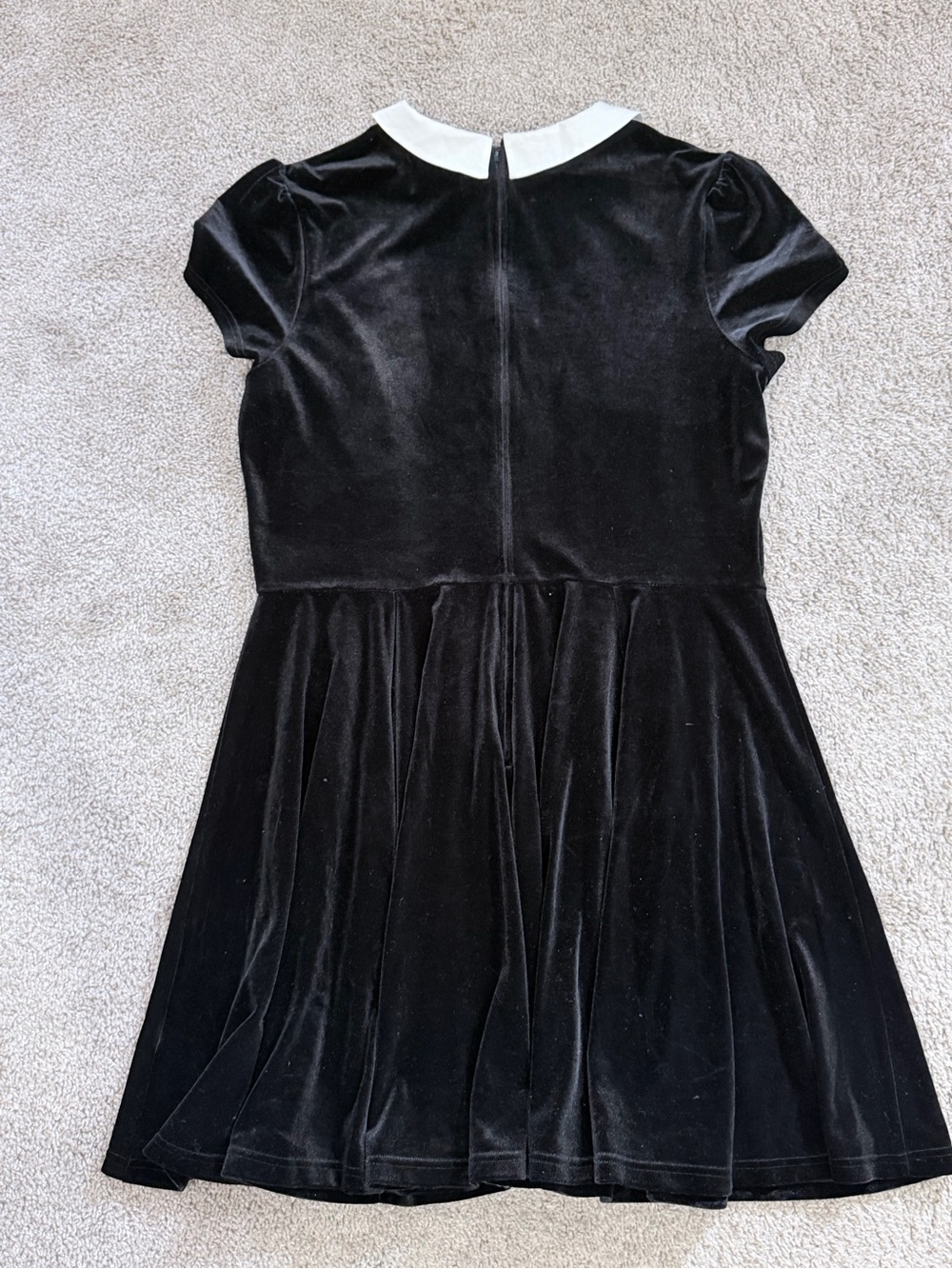 Hell Bunny Black Dress with White Peter Pan Collar - Picture 2 of 6